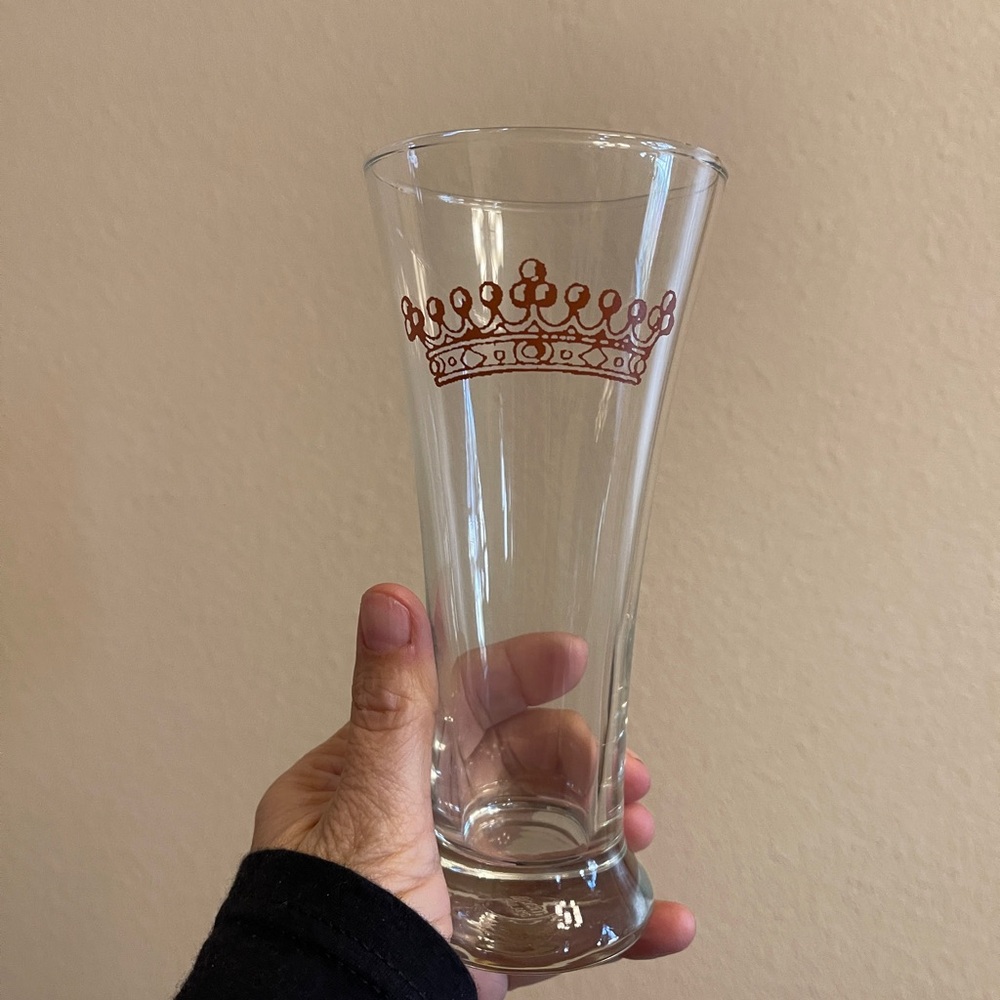 Crown Design Glass Vase